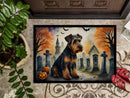 Airedale Terrier Spooky Halloween Doormat -  18x27 Decorative Floor Mat – Indoor/Outdoor Rug