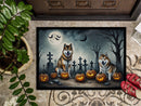 Akita Spooky Halloween Doormat -  18x27 Decorative Floor Mat – Indoor/Outdoor Rug