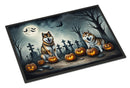 Akita Spooky Halloween Doormat -  18x27 Decorative Floor Mat – Indoor/Outdoor Rug