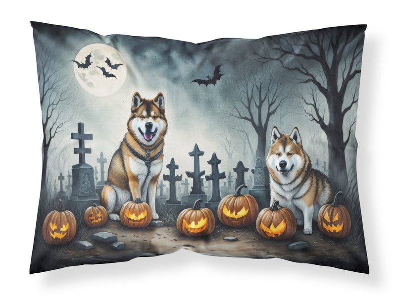 Akita Spooky Halloween Fabric Standard Pillowcase