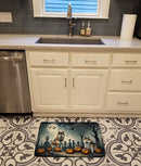 Akita Spooky Halloween Memory Foam Kitchen Mat