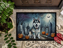 Alaskan Malamute Spooky Halloween Doormat -  18x27 Decorative Floor Mat – Indoor/Outdoor Rug