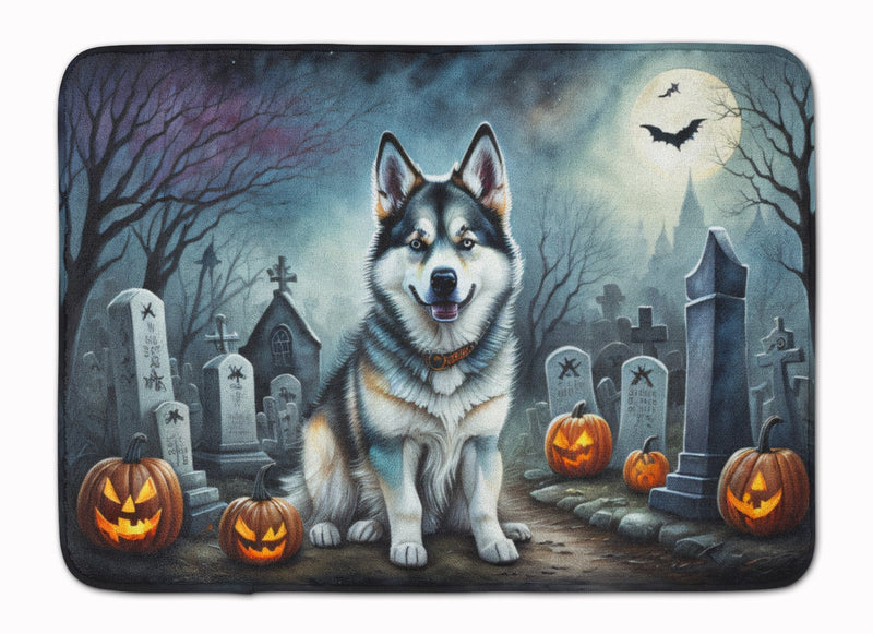Alaskan Malamute Spooky Halloween Memory Foam Kitchen Mat