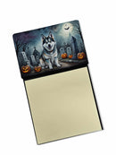 Alaskan Malamute Spooky Halloween Sticky Note Holder- Refiilable Desk Accessory Note Pad