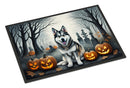 Alaskan Malamute Spooky Halloween Doormat -  18x27 Decorative Floor Mat – Indoor/Outdoor Rug