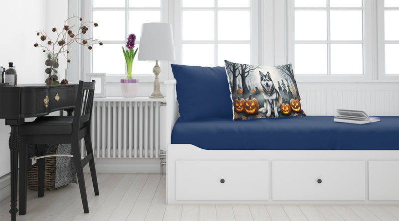 Alaskan Malamute Spooky Halloween Fabric Standard Pillowcase