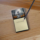 Alaskan Malamute Spooky Halloween Sticky Note Holder- Refiilable Desk Accessory Note Pad