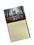 Alaskan Malamute Spooky Halloween Sticky Note Holder- Refiilable Desk Accessory Note Pad