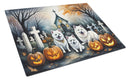 American Eskimo Spooky Halloween Glass Cutting Boards – Durable, Decorative Kitchen Art Large
