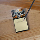 American Eskimo Spooky Halloween Sticky Note Holder- Refiilable Desk Accessory Note Pad
