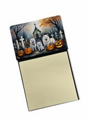 American Eskimo Spooky Halloween Sticky Note Holder- Refiilable Desk Accessory Note Pad