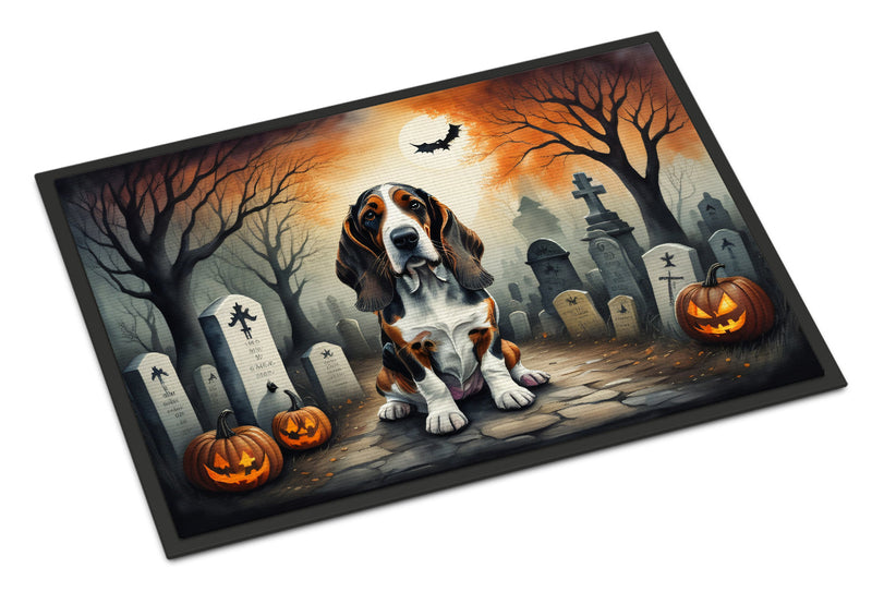 Basset Hound Spooky Halloween Indoor or Outdoor Mat 24x36