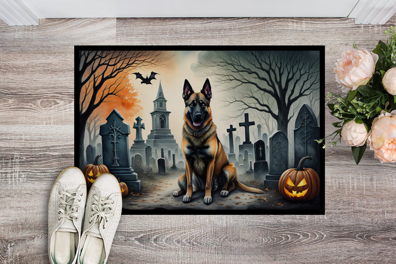 Belgian Malinois Spooky Halloween Indoor or Outdoor Mat 24x36