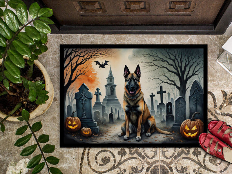 Belgian Malinois Spooky Halloween Indoor or Outdoor Mat 24x36