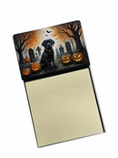 Black Labrador Retriever Spooky Halloween Sticky Note Holder- Refiilable Desk Accessory Note Pad