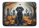 Black Labrador Retriever Spooky Halloween Memory Foam Kitchen Mat