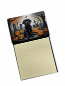 Black Labrador Retriever Spooky Halloween Sticky Note Holder- Refiilable Desk Accessory Note Pad
