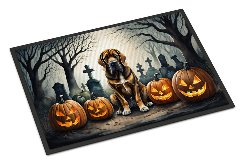 Bloodhound Spooky Halloween Doormat 18x27