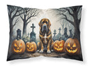 Bloodhound Spooky Halloween Fabric Standard Pillowcase – Artistic Decorative Front, White Back