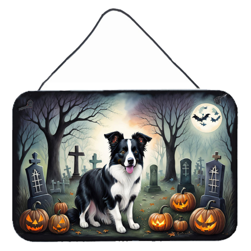 Border Collie Spooky Halloween Wall or Door Hanging Prints