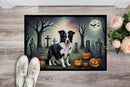 Border Collie Spooky Halloween Doormat -  18x27 Decorative Floor Mat – Indoor/Outdoor Rug