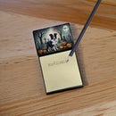 Border Collie Spooky Halloween Sticky Note Holder- Refiilable Desk Accessory Note Pad