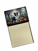 Border Collie Spooky Halloween Sticky Note Holder- Refiilable Desk Accessory Note Pad