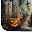 Border Terrier Spooky Halloween Dish Drying Mat