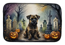 Border Terrier Spooky Halloween Dish Drying Mat