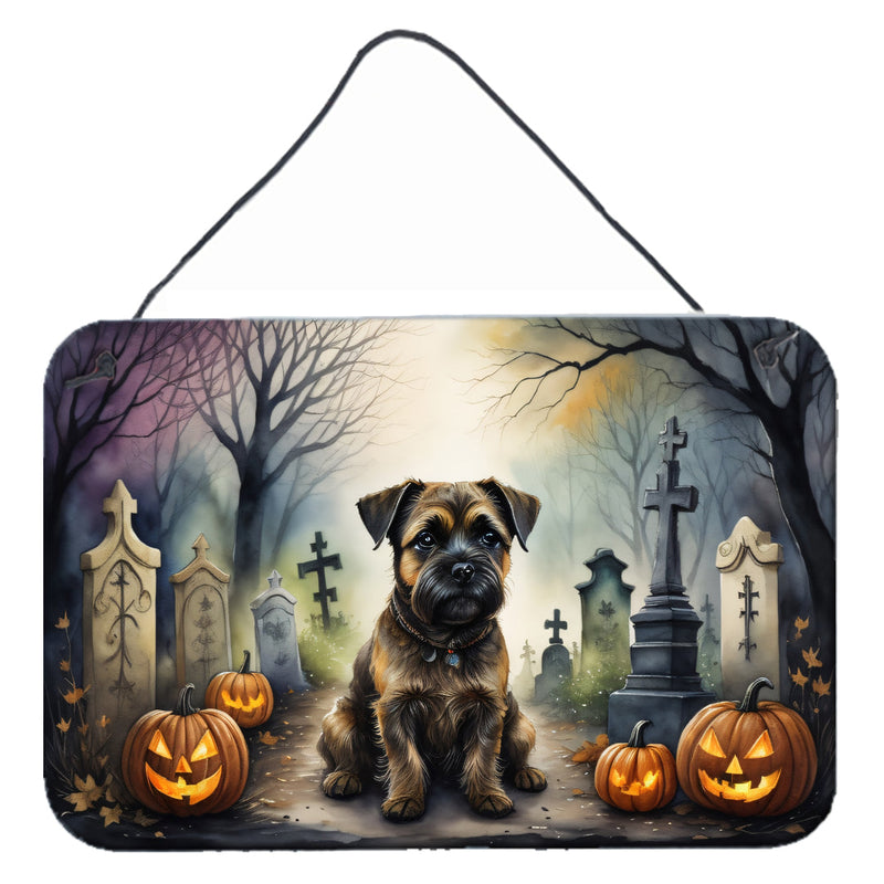 Border Terrier Spooky Halloween Wall or Door Hanging Prints