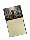 Border Terrier Spooky Halloween Sticky Note Holder- Refiilable Desk Accessory Note Pad
