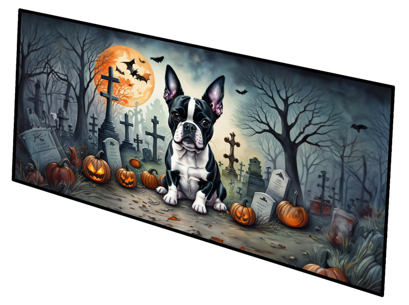 Boston Terrier Spooky Halloween Runner Mat 28x58