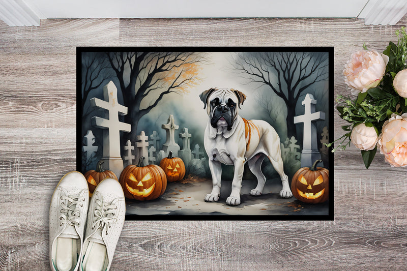 Boxer Spooky Halloween Doormat 18x27