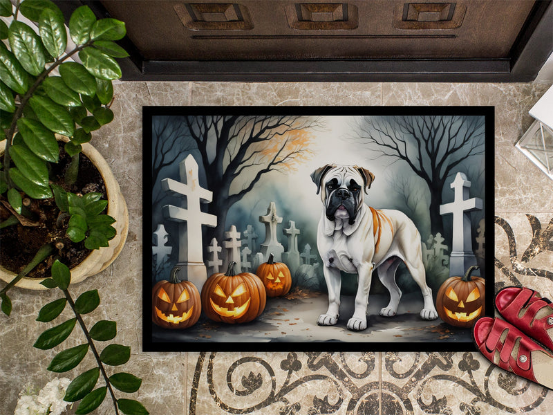 Boxer Spooky Halloween Doormat 18x27