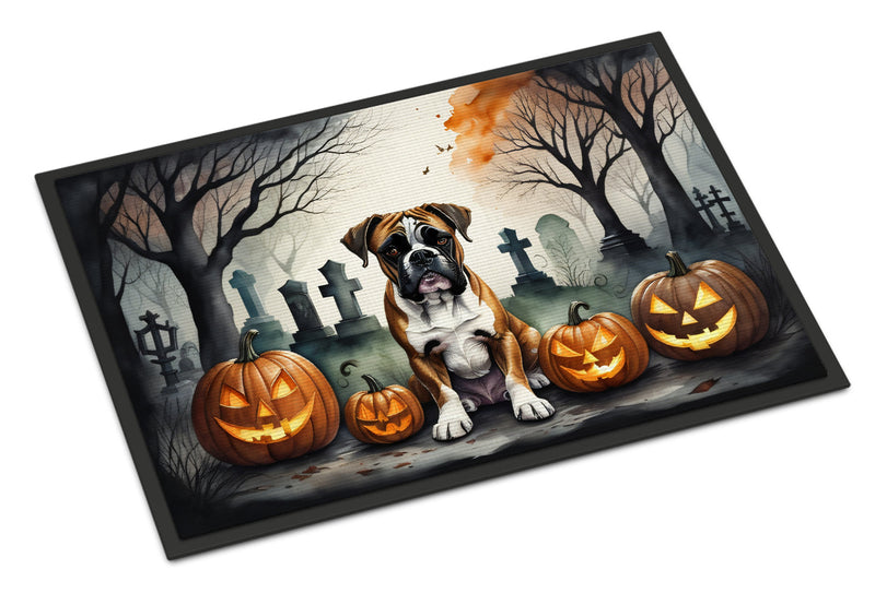 Boxer Spooky Halloween Indoor or Outdoor Mat 24x36