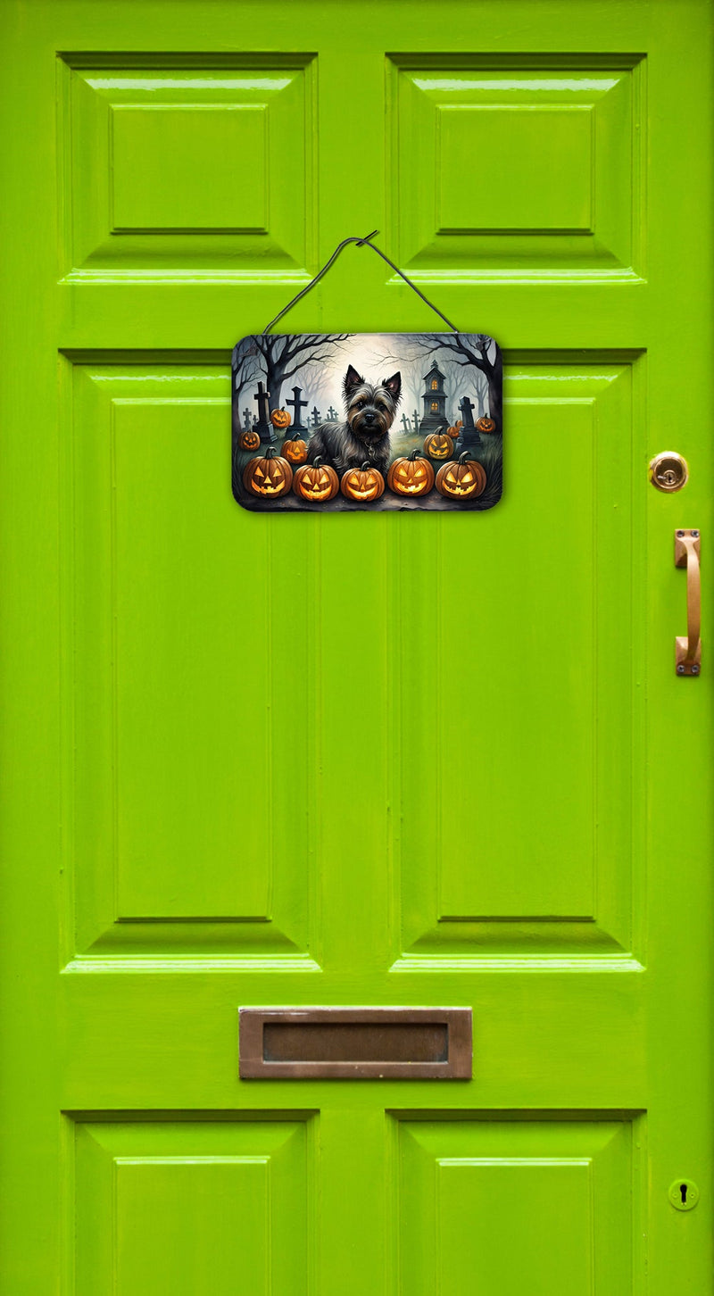 Cairn Terrier Spooky Halloween Wall or Door Hanging Prints