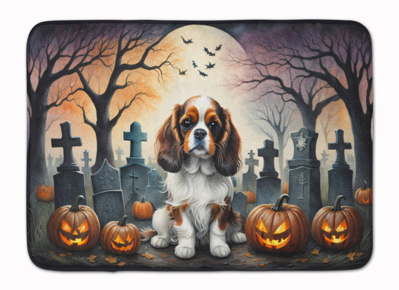 Cavalier Spaniel Spooky Halloween Memory Foam Kitchen Mat
