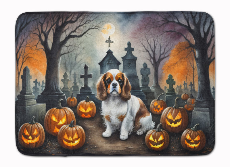 Cavalier Spaniel Spooky Halloween Memory Foam Kitchen Mat