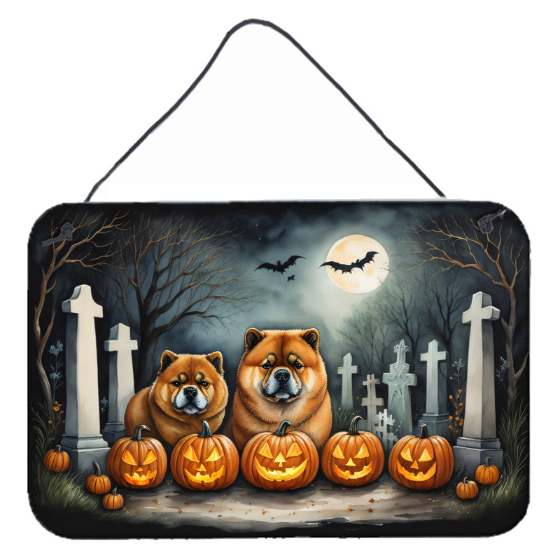 Chow Chow Spooky Halloween Wall or Door Hanging Prints