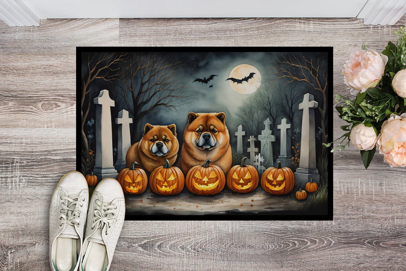 Chow Chow Spooky Halloween Indoor or Outdoor Mat 24x36