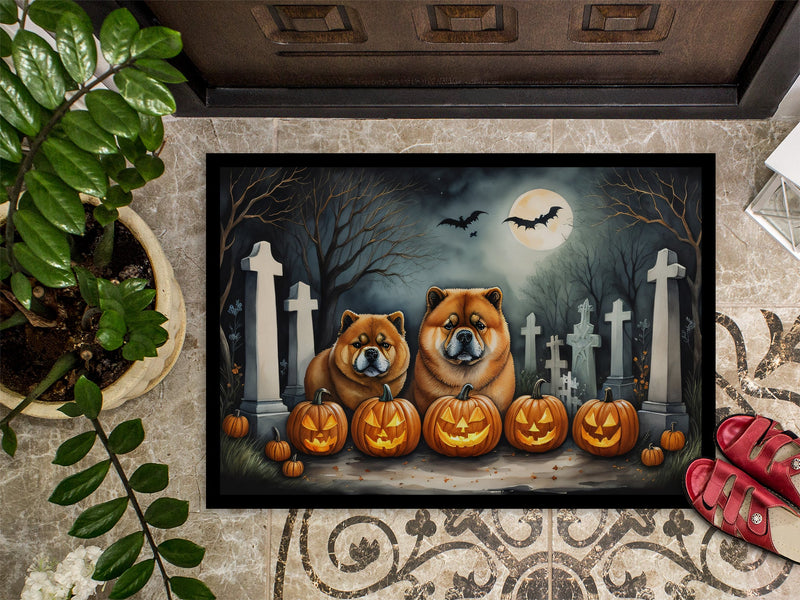 Chow Chow Spooky Halloween Indoor or Outdoor Mat 24x36