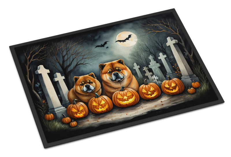 Chow Chow Spooky Halloween Indoor or Outdoor Mat 24x36