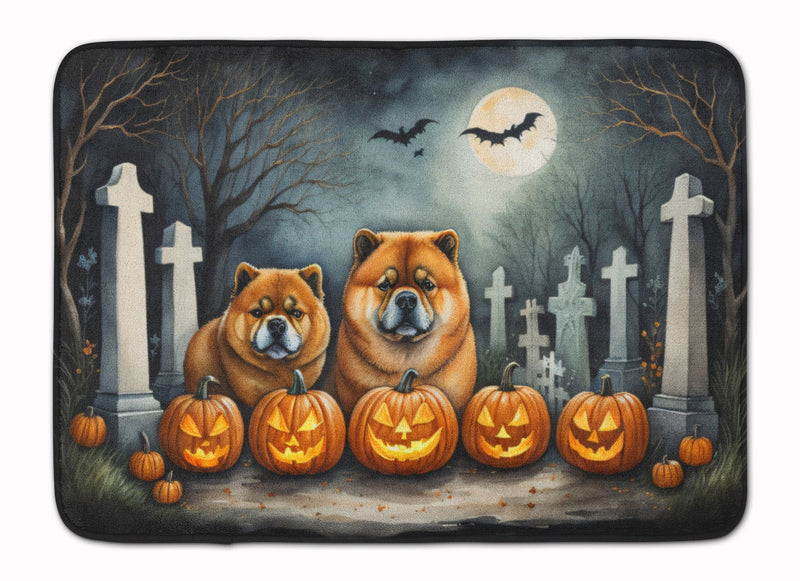 Chow Chow Spooky Halloween Memory Foam Kitchen Mat