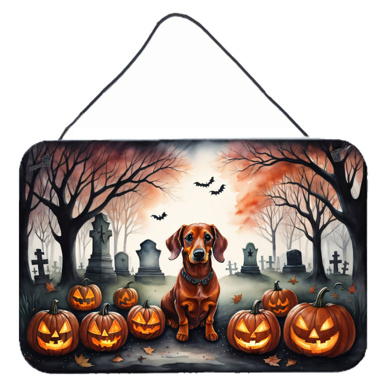 Dachshund Spooky Halloween Wall or Door Hanging Prints