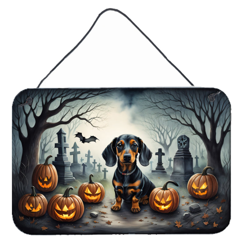 Dachshund Spooky Halloween Wall or Door Hanging Prints