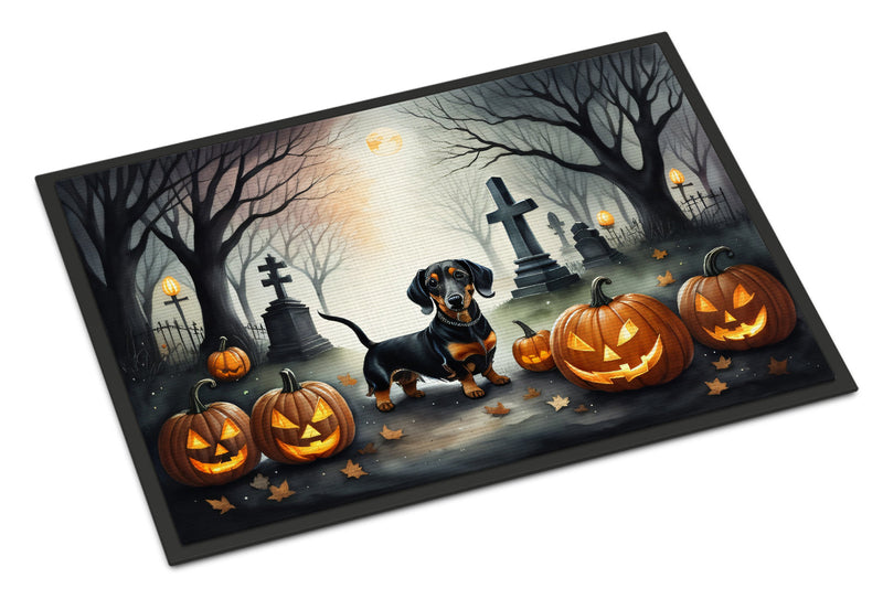 Dachshund Spooky Halloween Indoor or Outdoor Mat 24x36