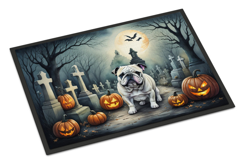 English Bulldog Spooky Halloween Indoor or Outdoor Mat 24x36