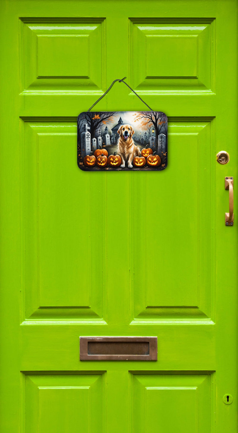 Golden Retriever Spooky Halloween Wall or Door Hanging Prints