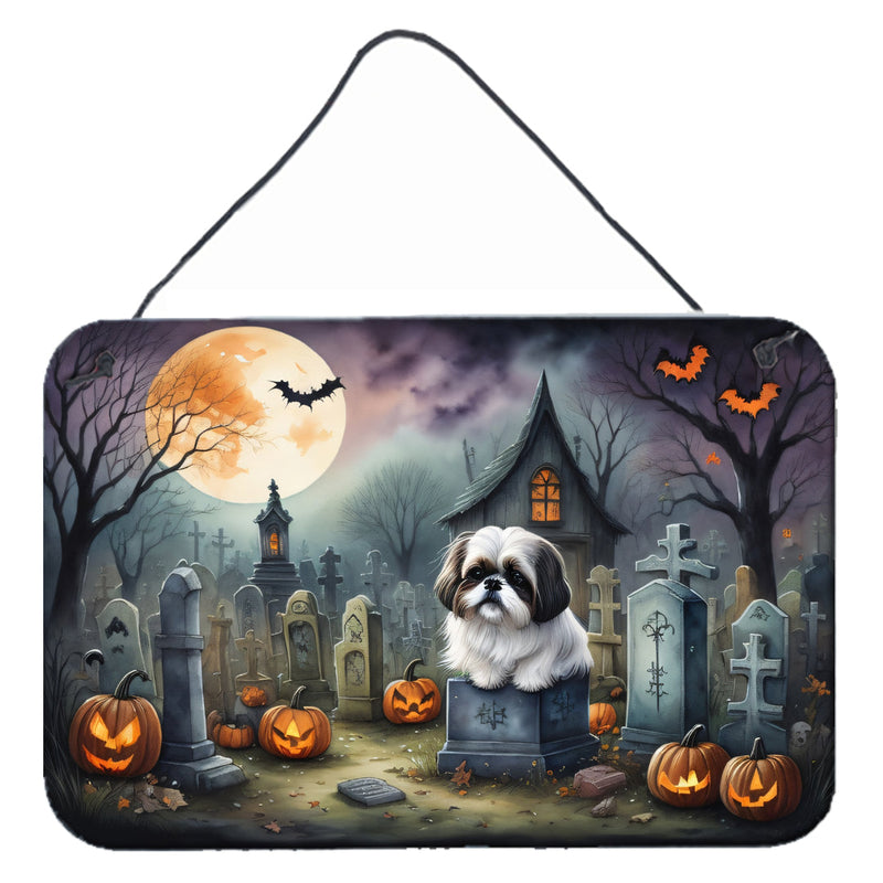 Shih Tzu Spooky Halloween Wall or Door Hanging Prints