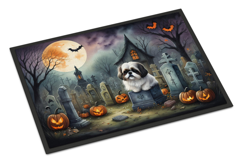 Shih Tzu Spooky Halloween Indoor or Outdoor Mat 24x36